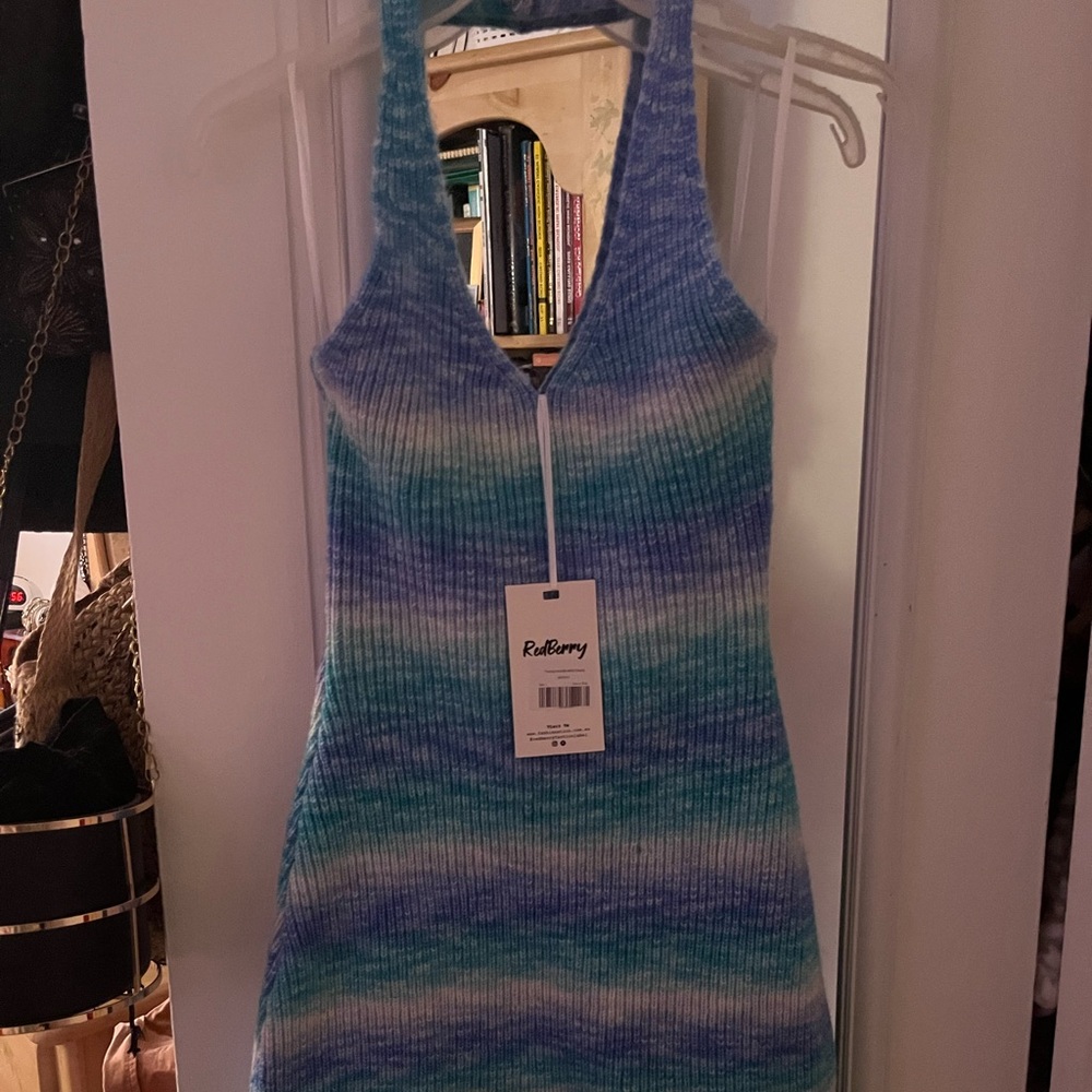 Redberry ombré halter dress / size large